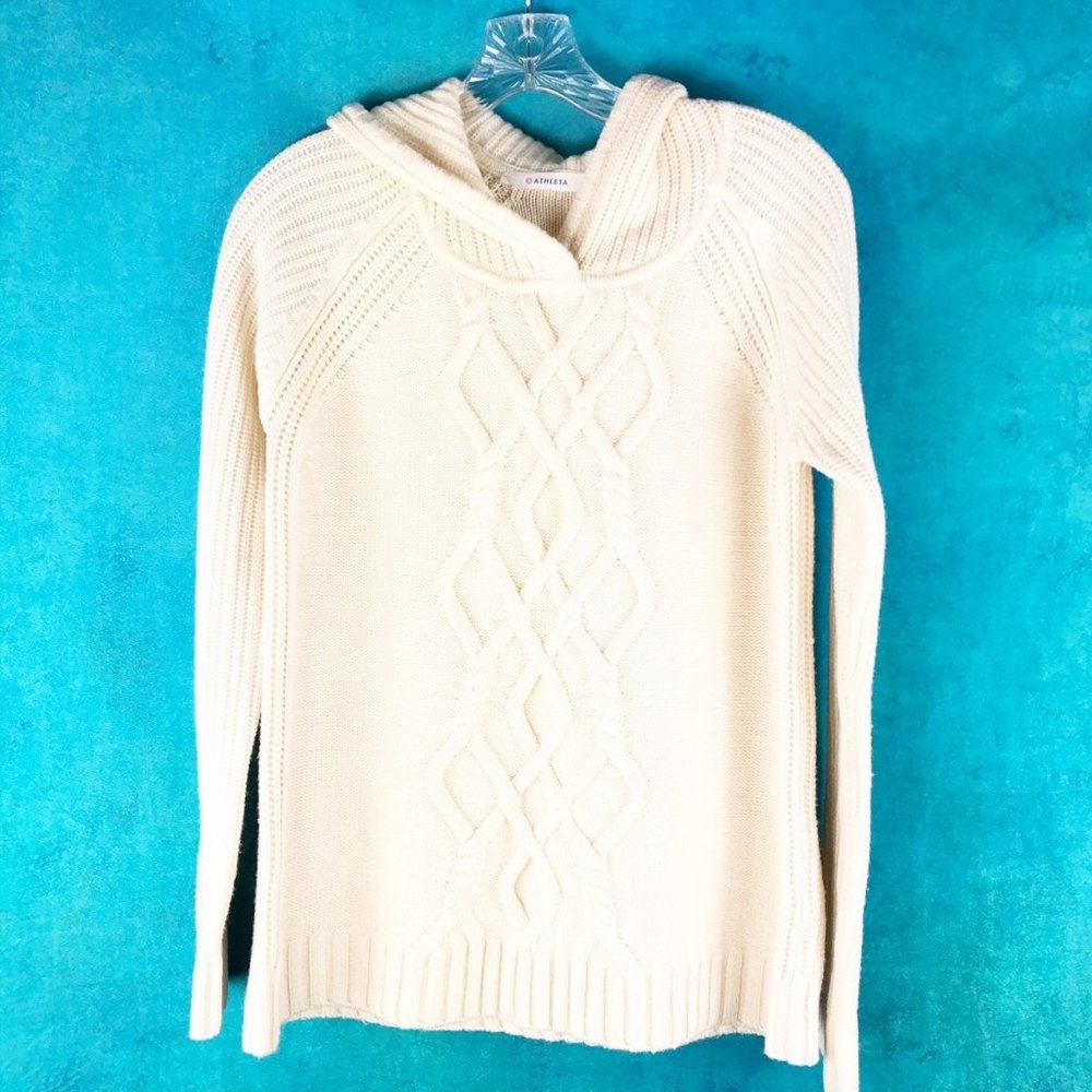 ATHLETA COLD SPELL HOODIE MERINO SWEATER